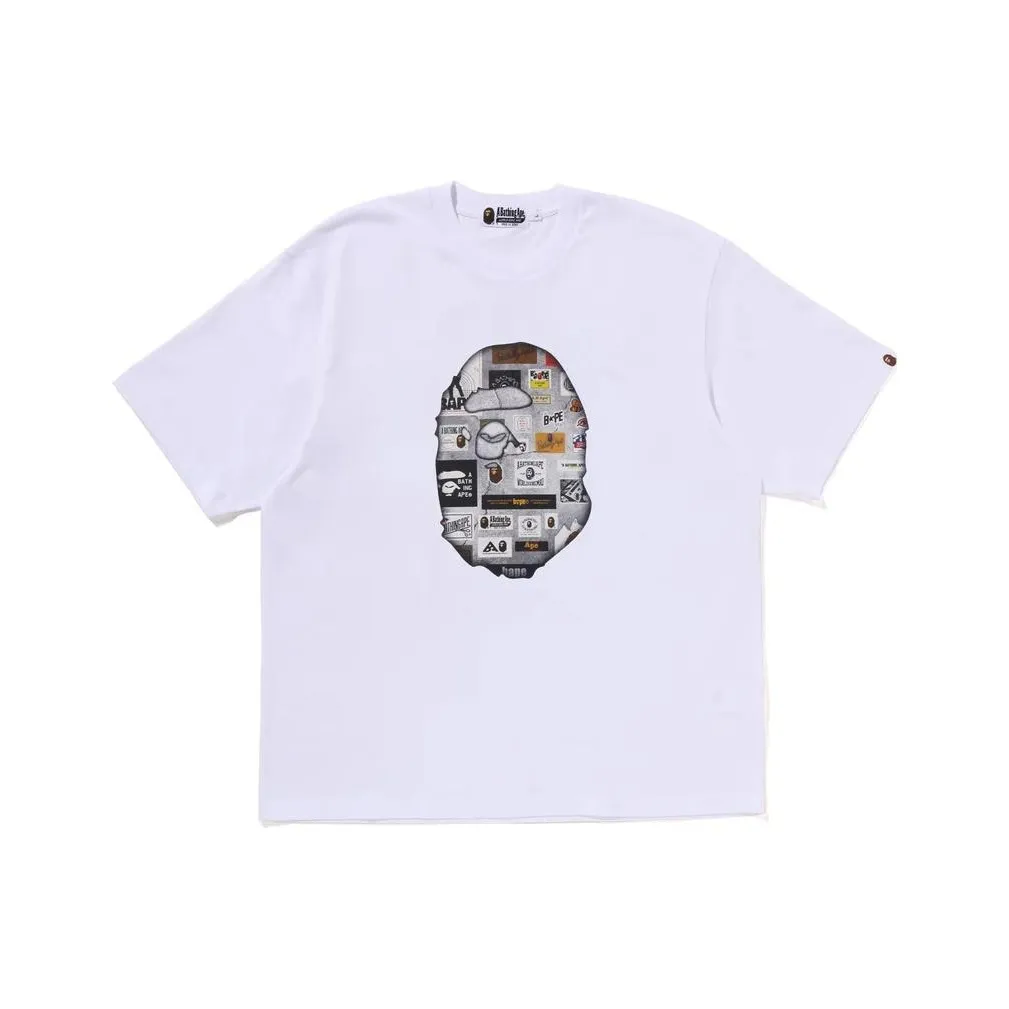 Bape Multi Logo Big Ape Head Relaxed Fit Tee