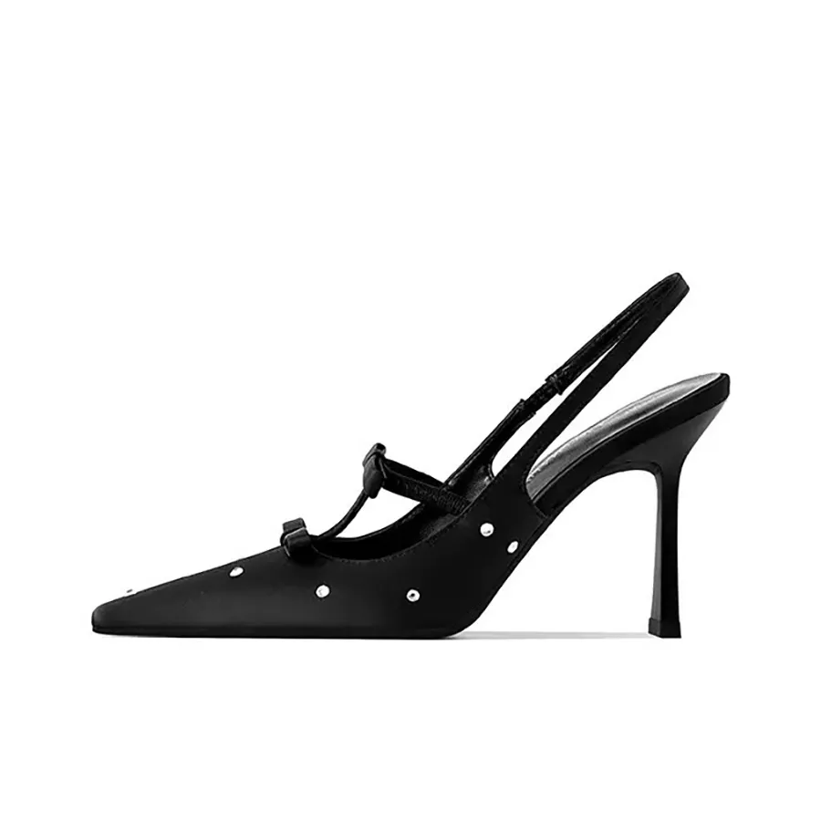 CZRSK Slim Heel High Heels Women's Black