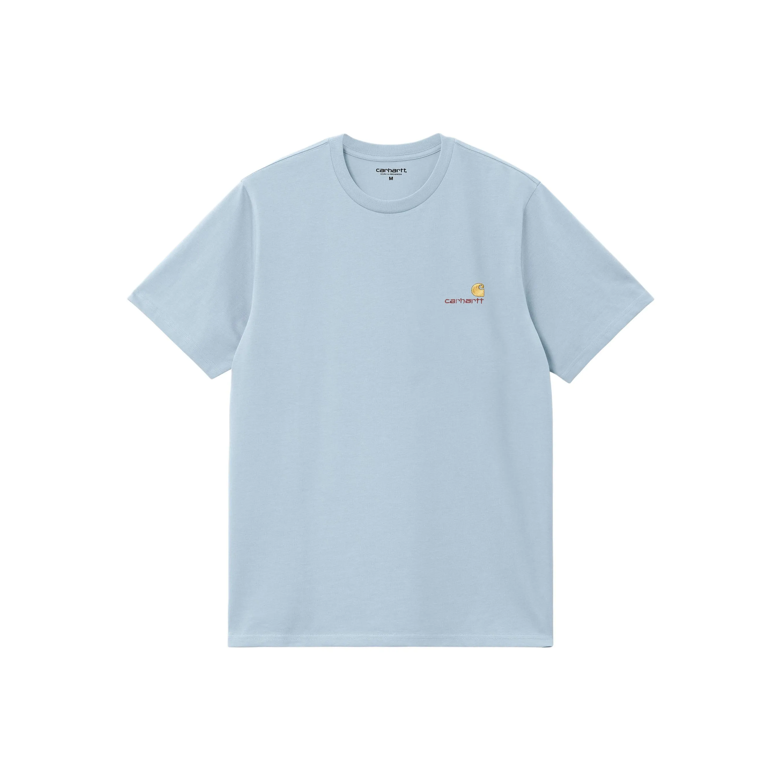 Carhartt WIP S/S American Script T Shirt T Shirt Men's Sky Blue