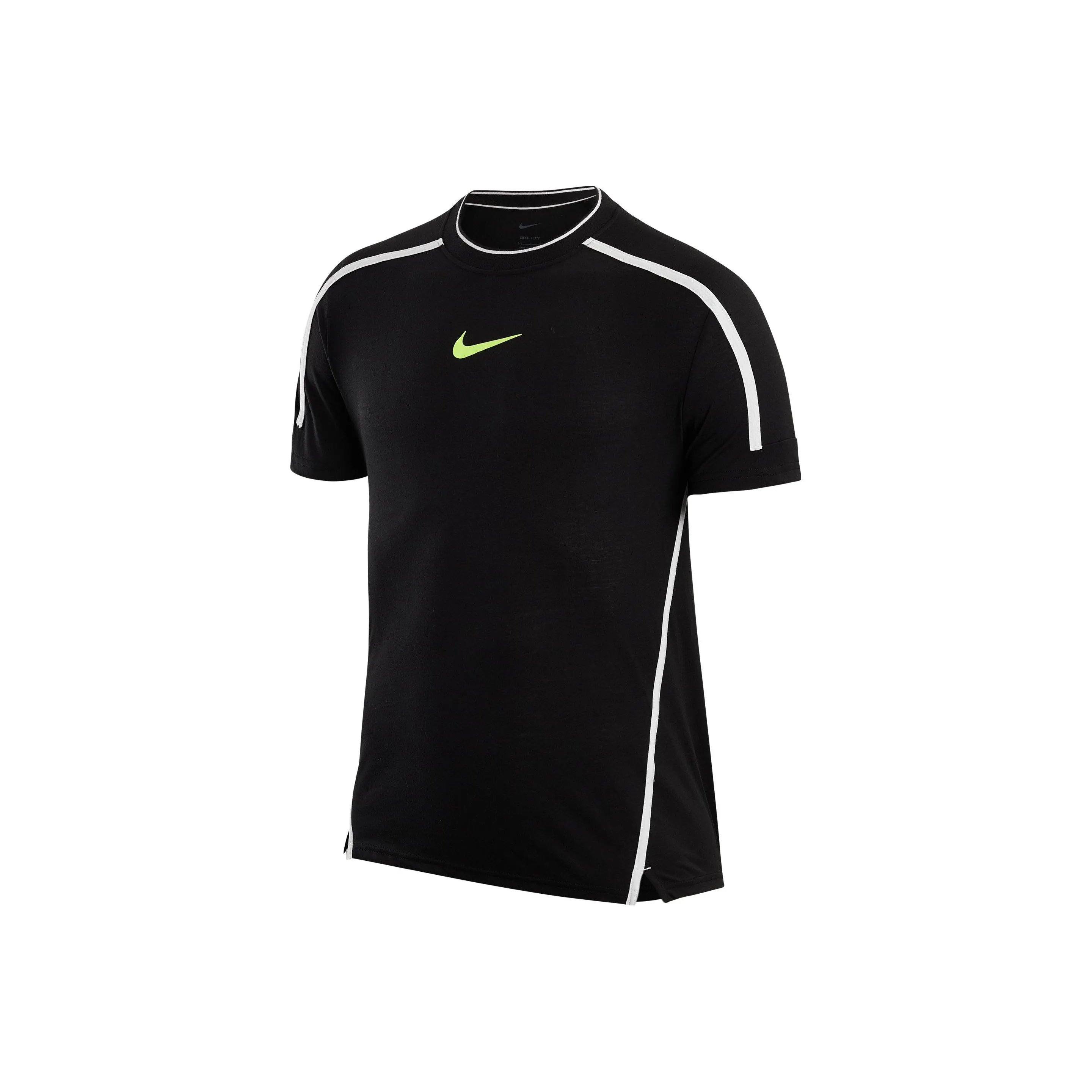 Nike T Shirt Men's Black/Black/Neon Yellow