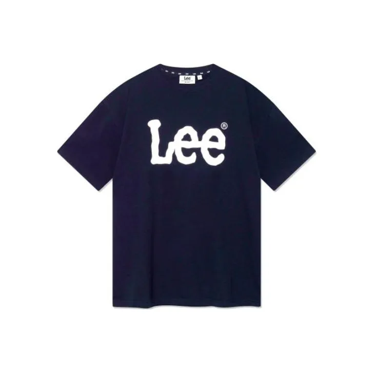 Lee Темно-синяя унисекс футболка