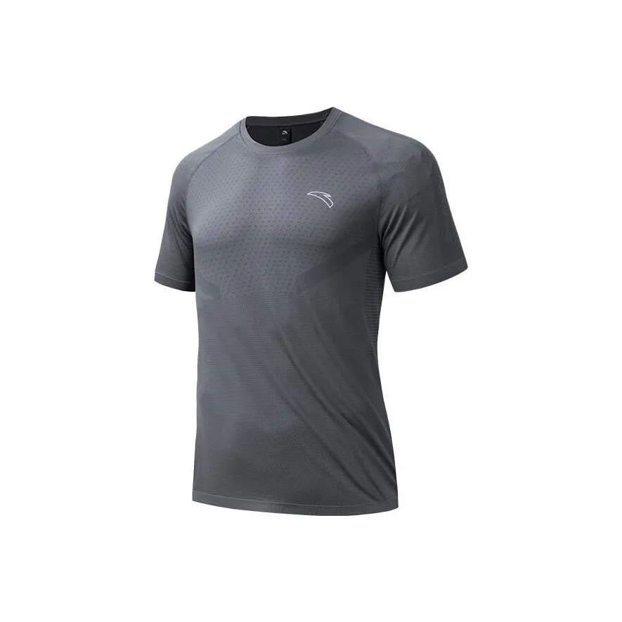 Anta Running Collection Raglan Sleeve T Shirt Men's Castle Gray