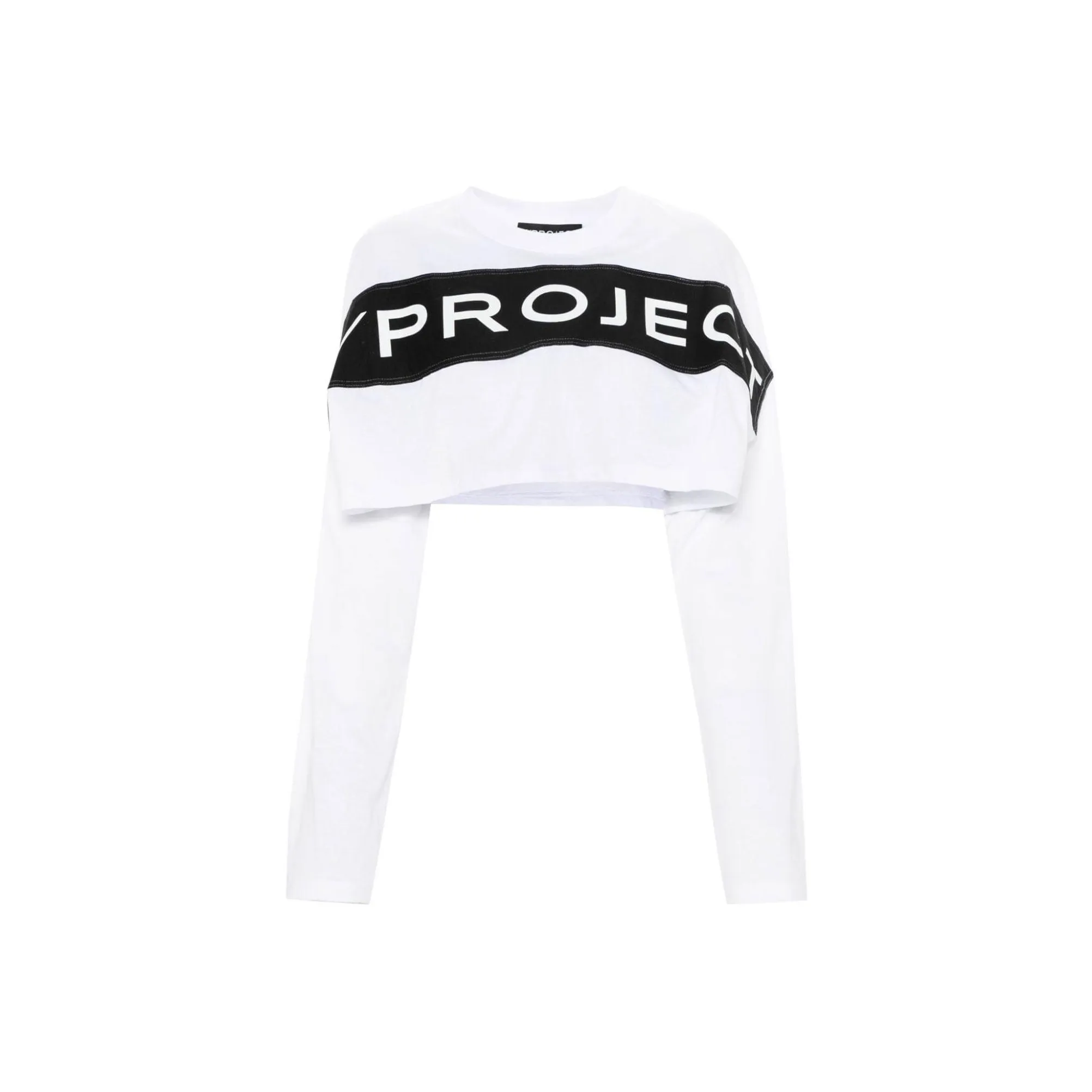 Y/Project Logo Detailed Cropped Top