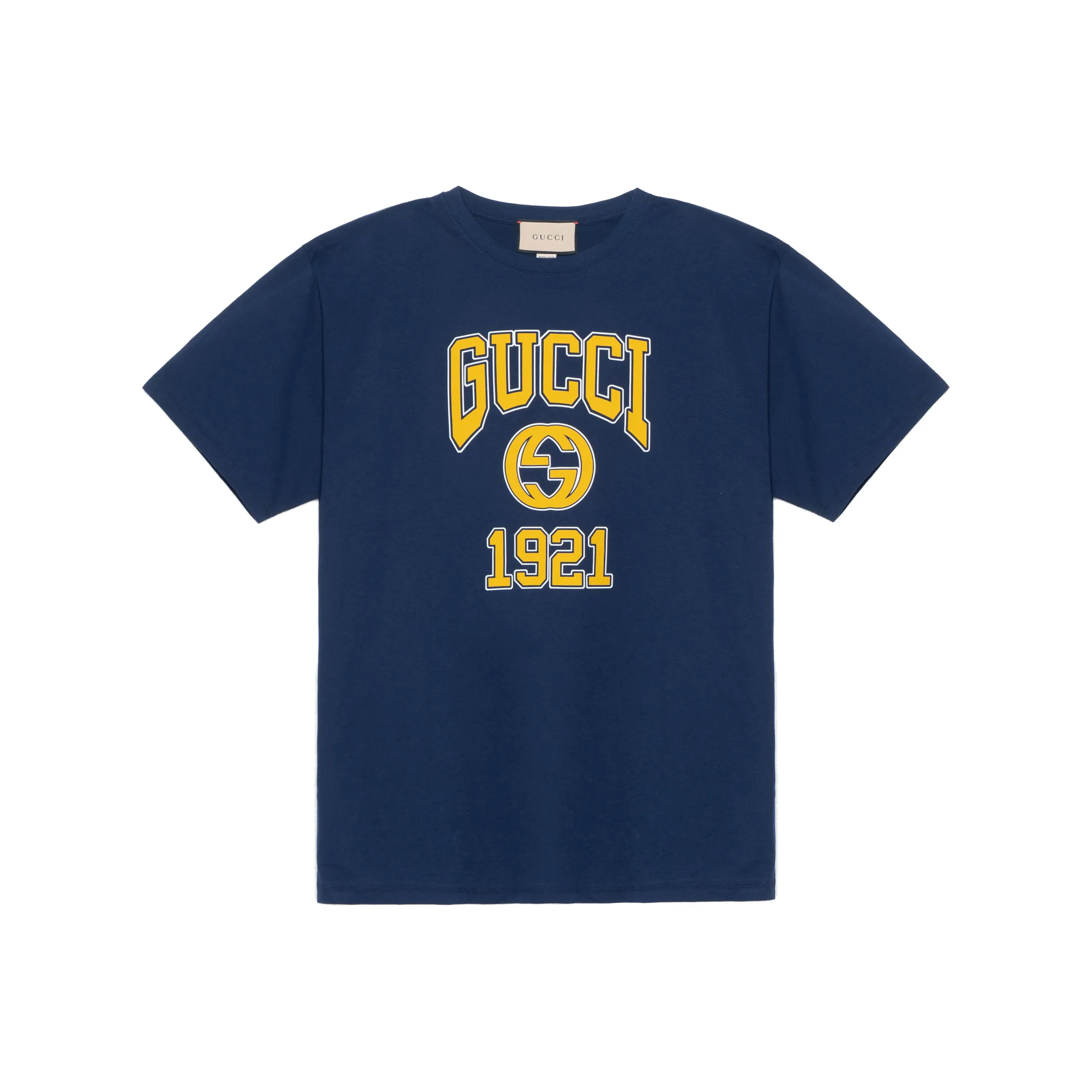 GUCCI Logo Print T-shirt Navy Blue