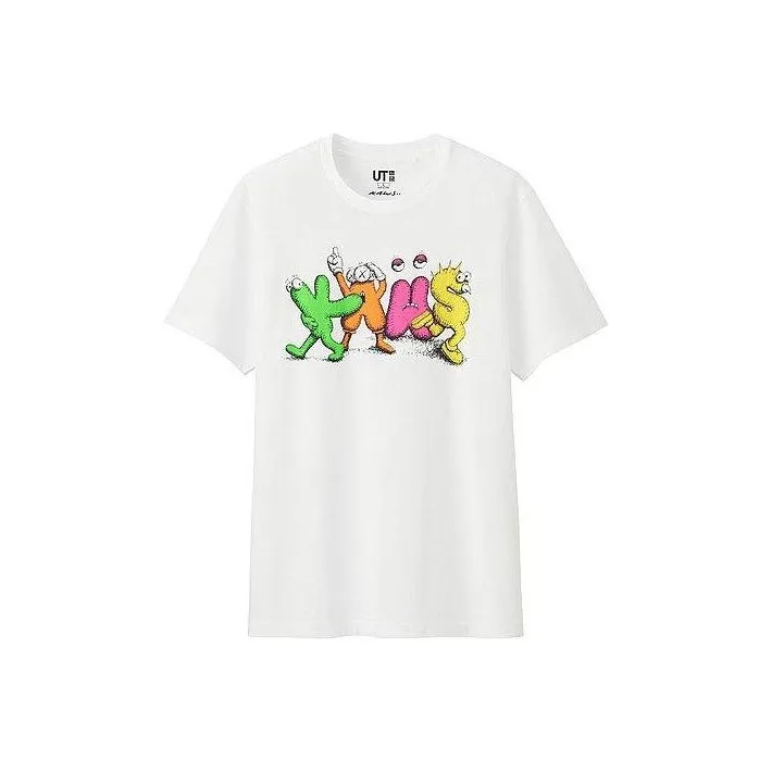 UNIQLO x KAWS совместная брендированная футболка унисекс белая