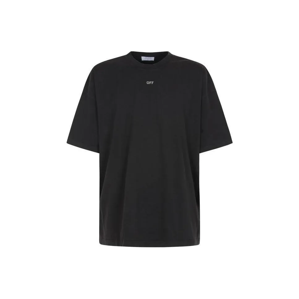 Off Белый Черный Мужские T-рубашки