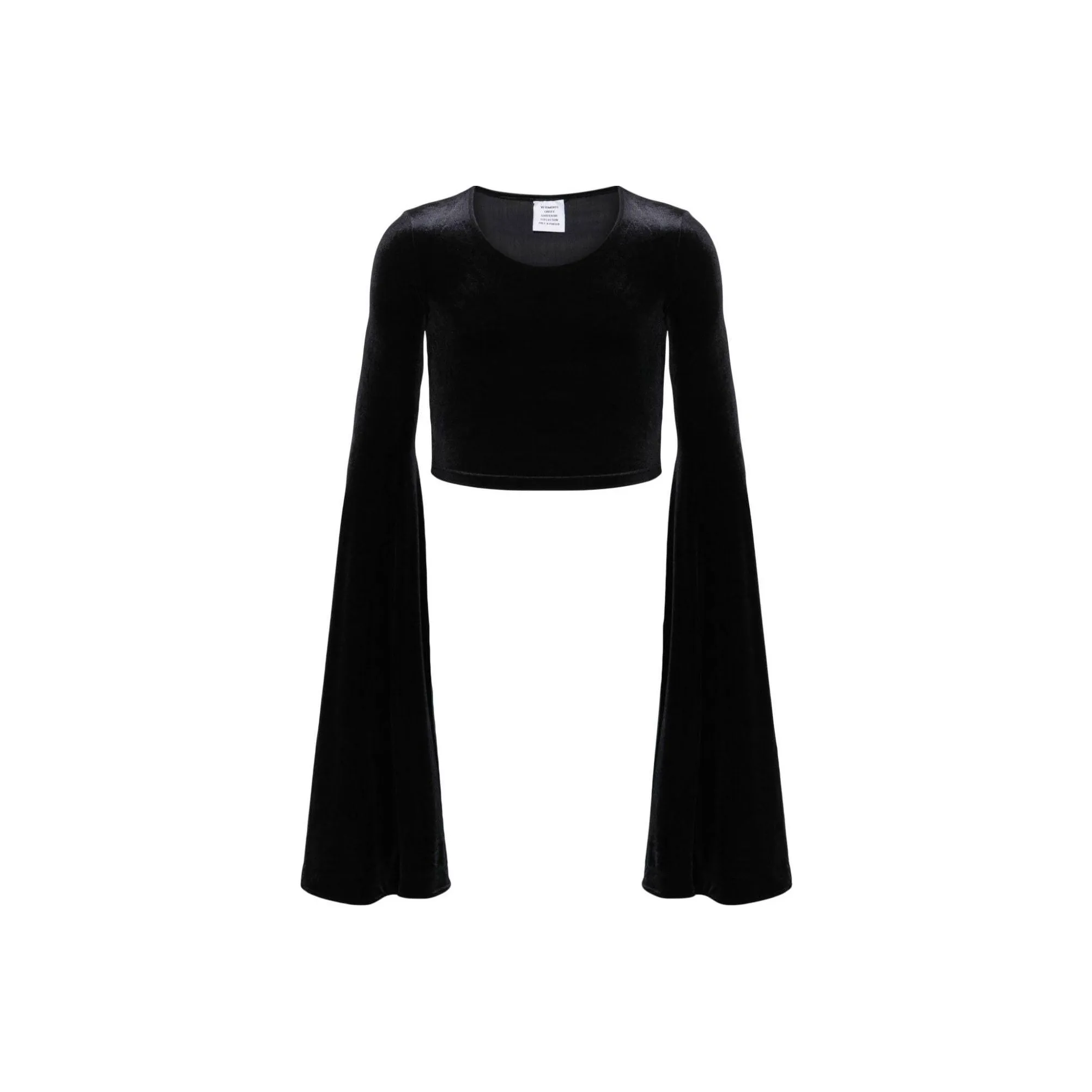 Vetements Velour Cropped Top