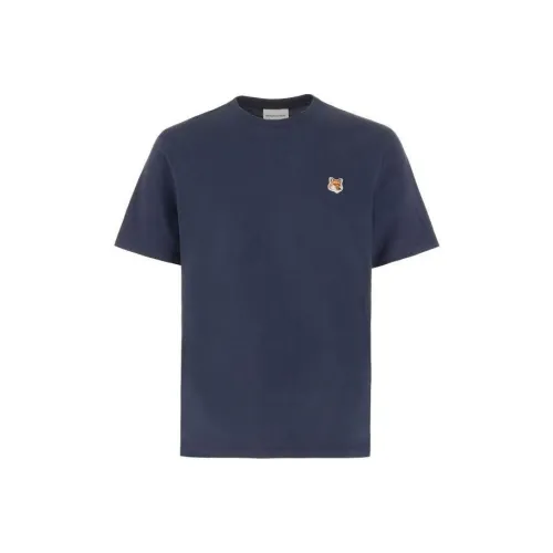 Maison Kitsune Мужские рубашки морского синего цвета