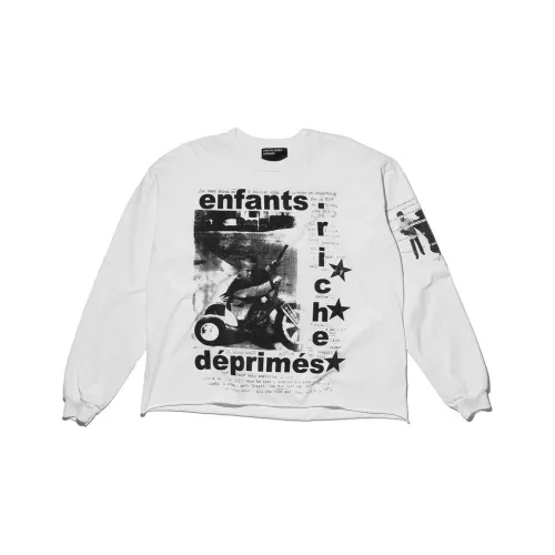 ENFANTS RICHES DEPRIMES Выцветший Белый Мужские Рубашки
