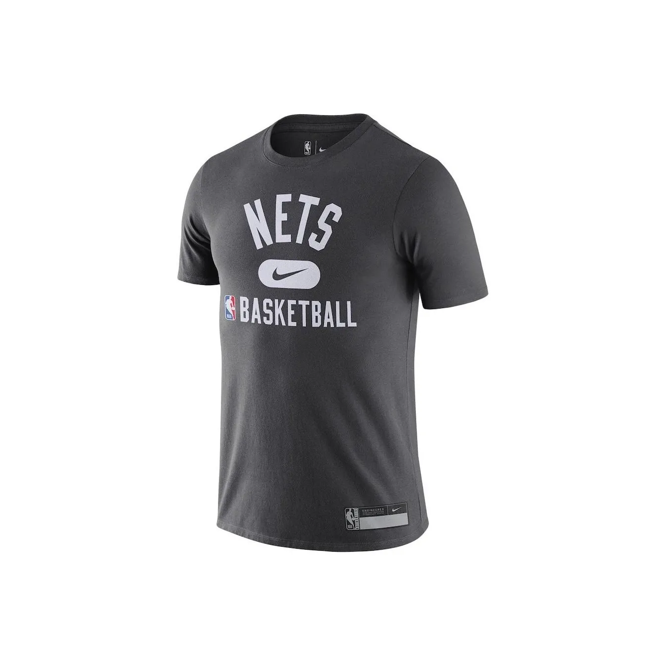 Nike T Shirt Brook Nets Men's Coal Gray