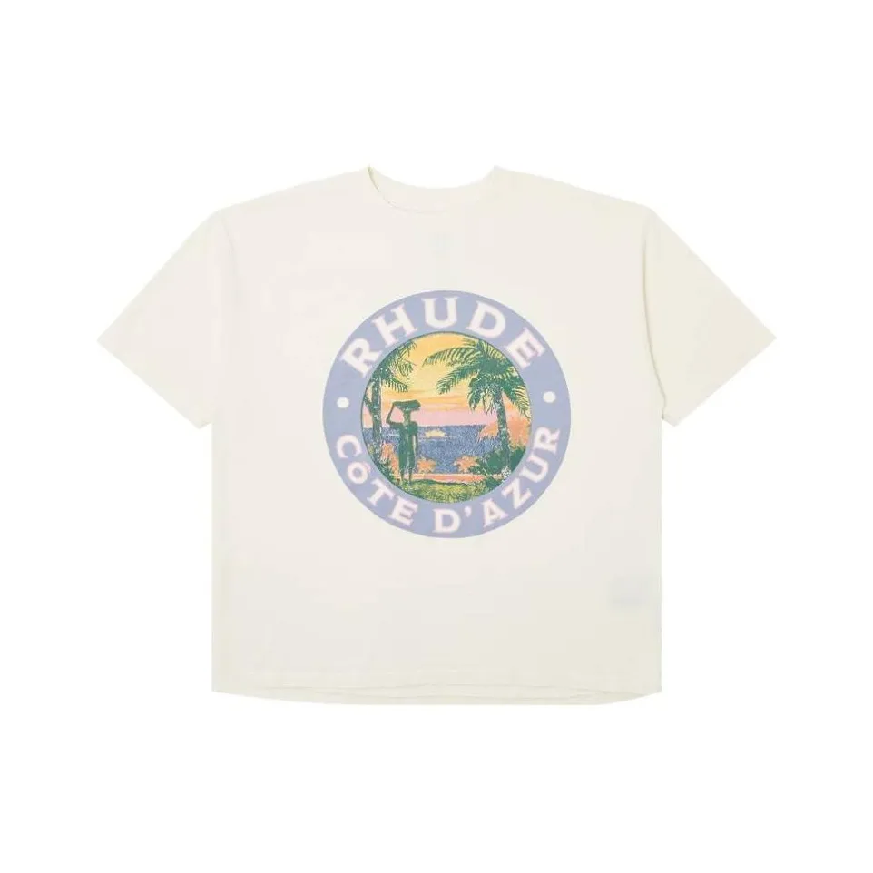 RHUDE Белая Мужская T-Рубашка