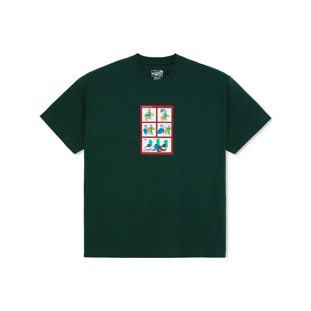 POLAR SKATE CO Темно-зеленая мужская футболка T-рубашка
