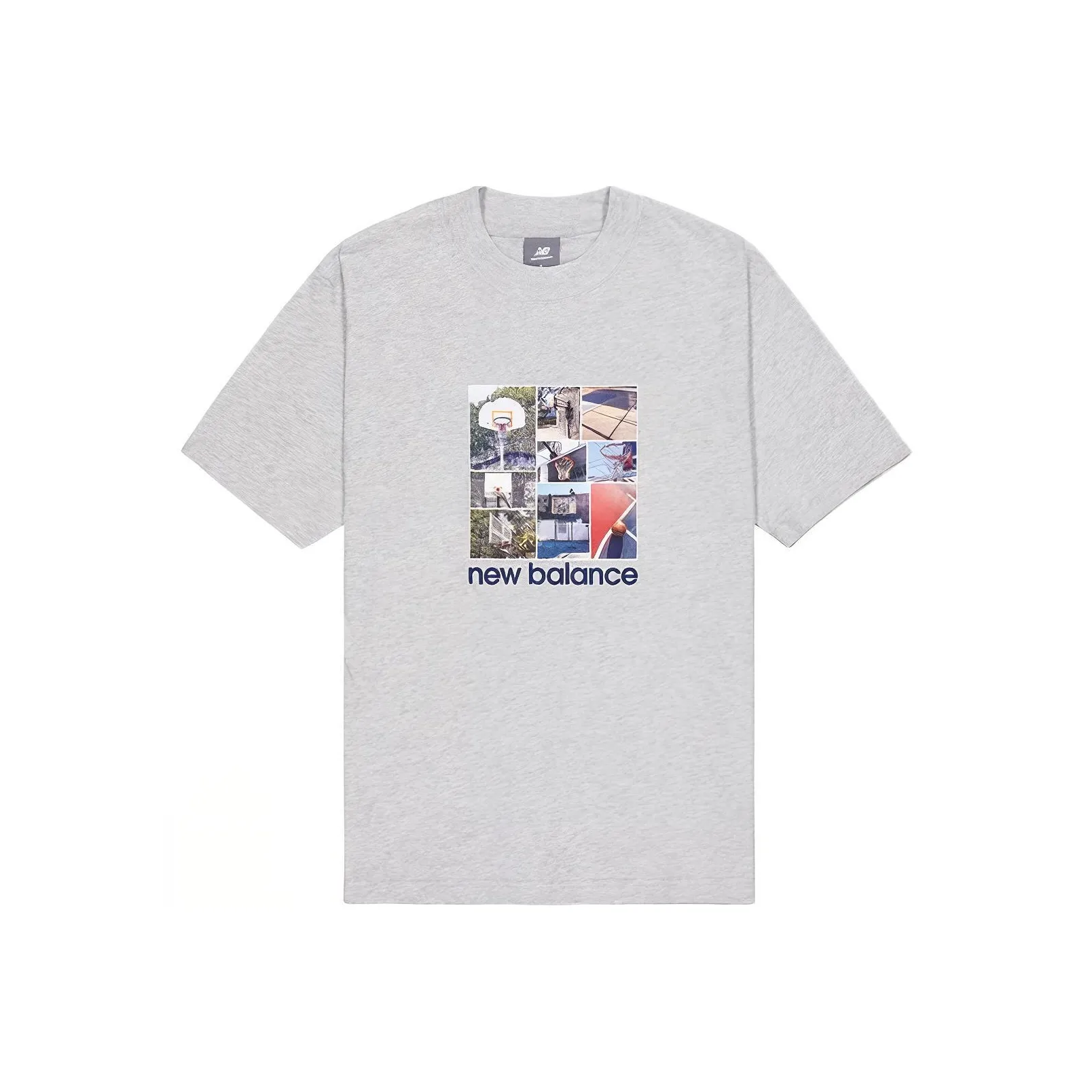 New Balance Hoops Graphic T Shirt Men's Gray