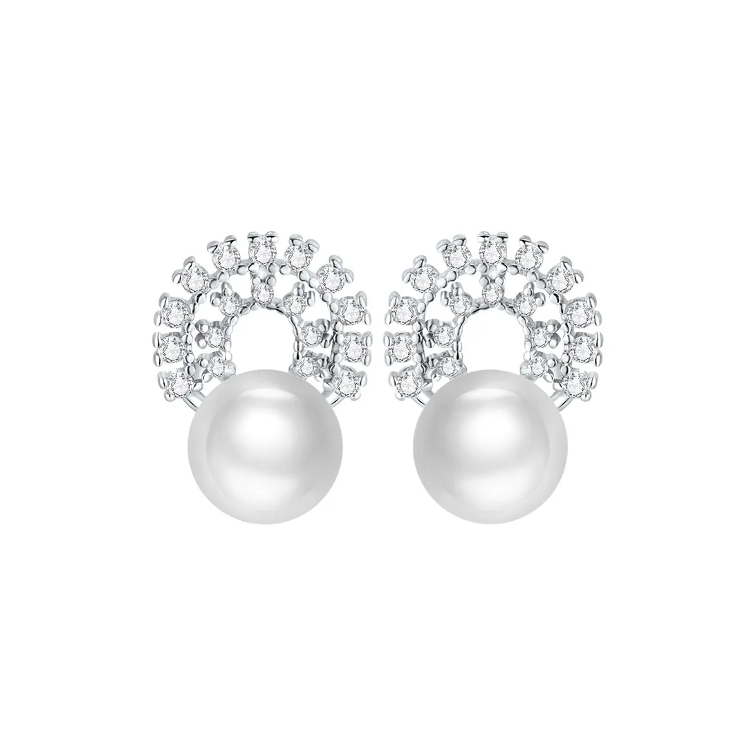 Andaozi Pearl Stud Earrings Women's
