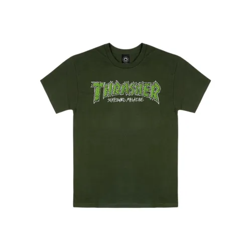 Thrasher Лесной зеленый Унисекс Футболка