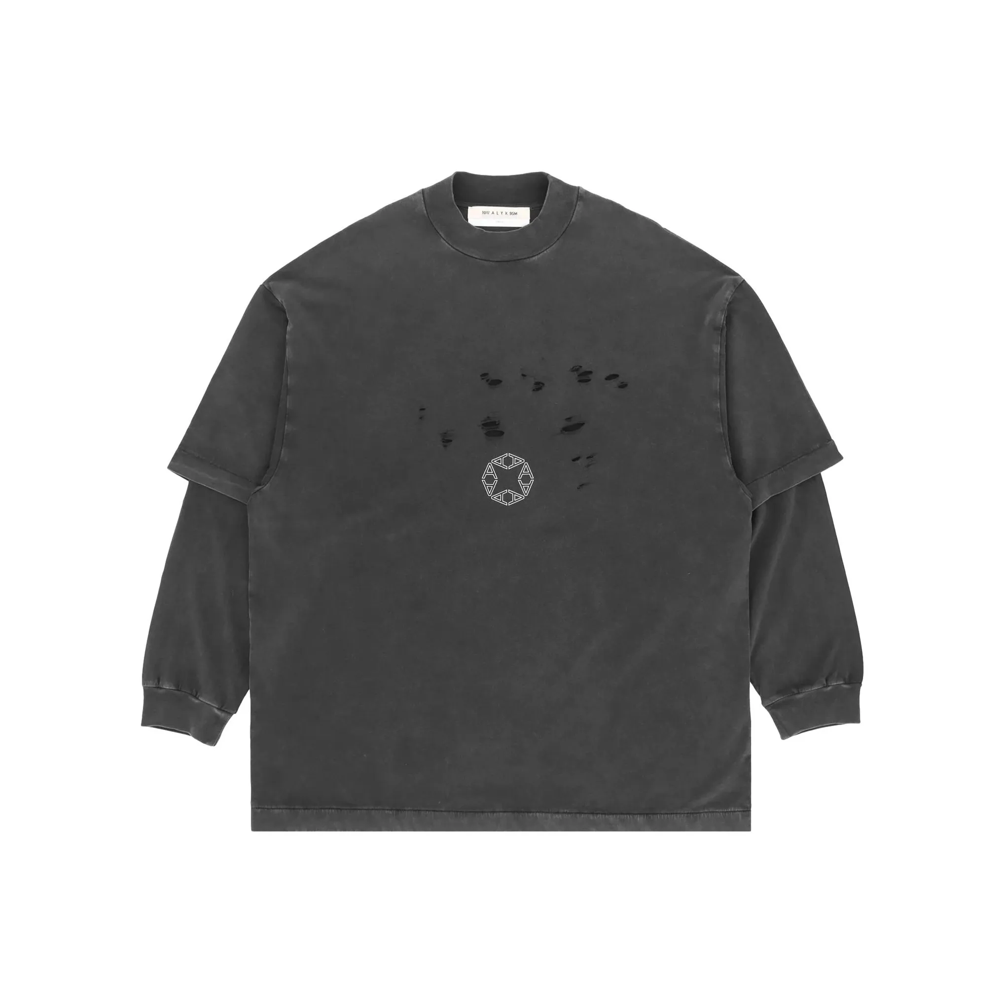 1017 ALYX 9SM Logo print Ripped Layered Sweatshirt