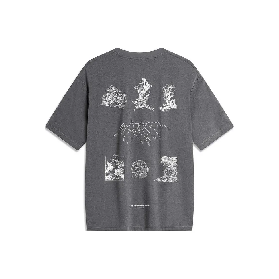 LiNing T Shirt Men's Thunderstorm Gray