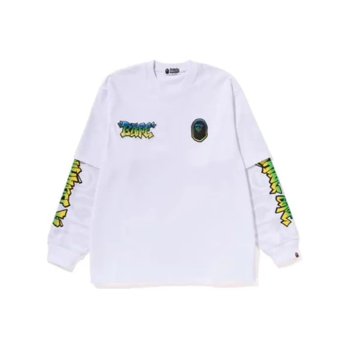 Bape Lux Sport Pattern Oversized Double Long Sleeve Tee