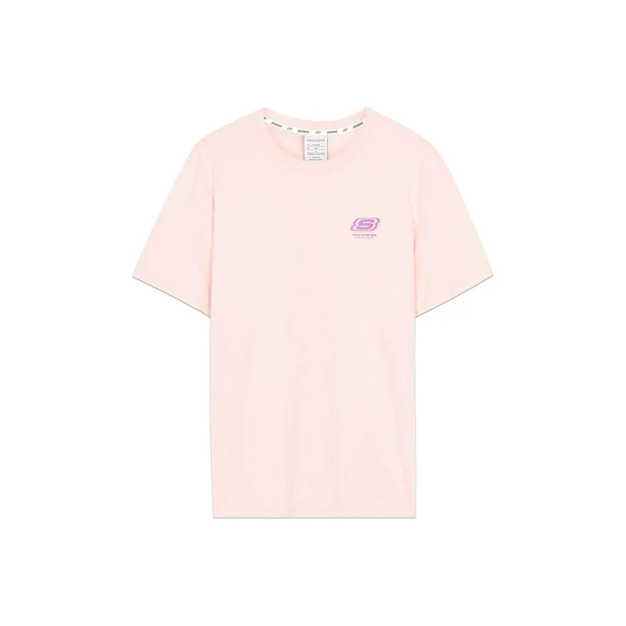 Skechers Colorful T Shirt Unisex Gray Pink