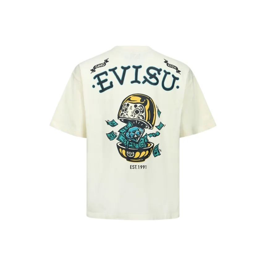 EVISU Diamond Daruma Cotton T-shirt