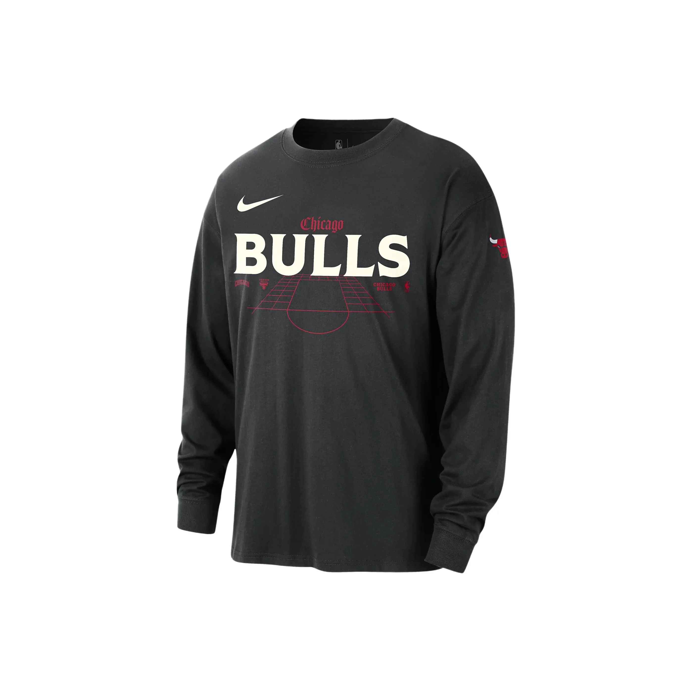 Nike Chicago Bulls Men's Nike Nba Long Sleeve Max90 T Shirt