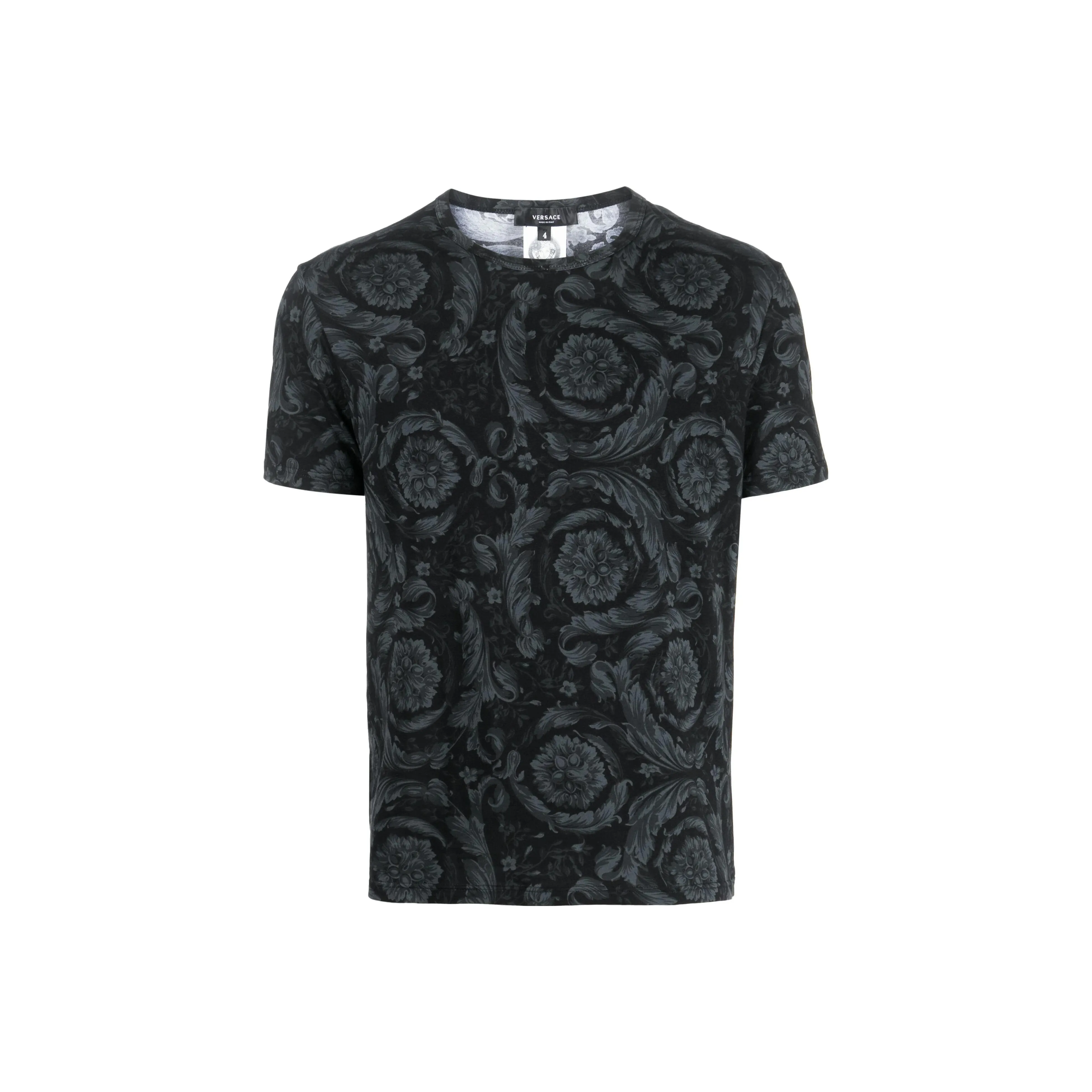 VERSACE Baroque Printed Crewneck T Shirt
