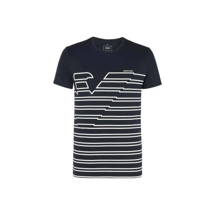 ARMANI JEANS T Shirts Men's Marine Blue
