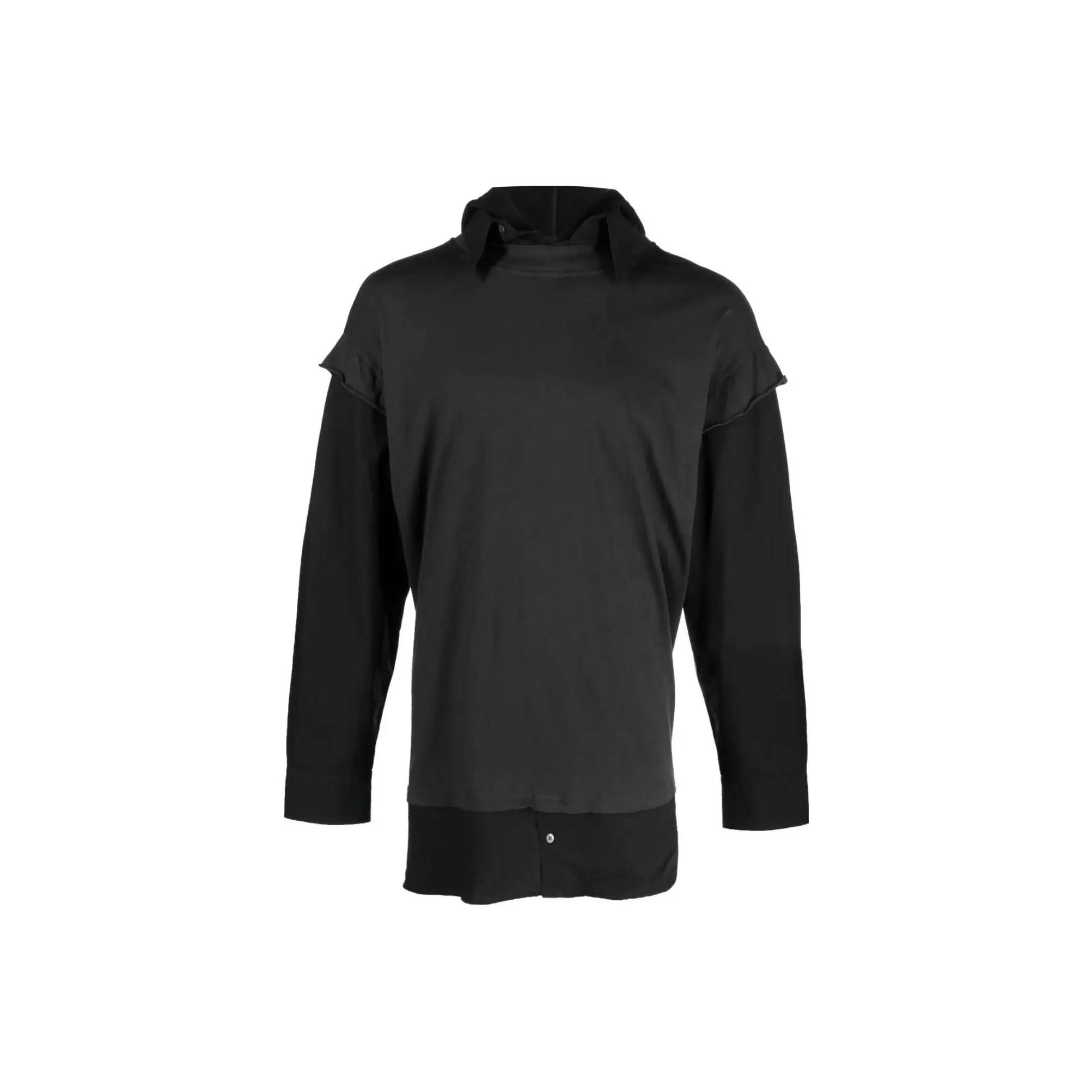 MM6 Maison Margiela Long sleeve Layered Hooded T shirt