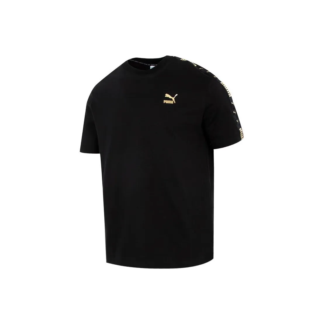 PUMA Drop Shoulder Sleeve T-Shirt Unisex Black