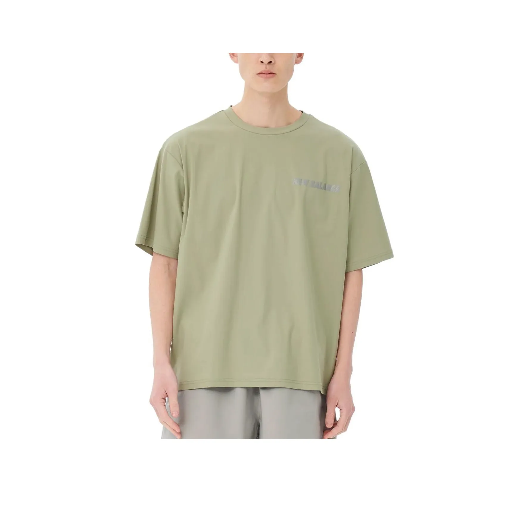 New Balance Тренировка T-Рубашка Мужская Светло-Зеленая