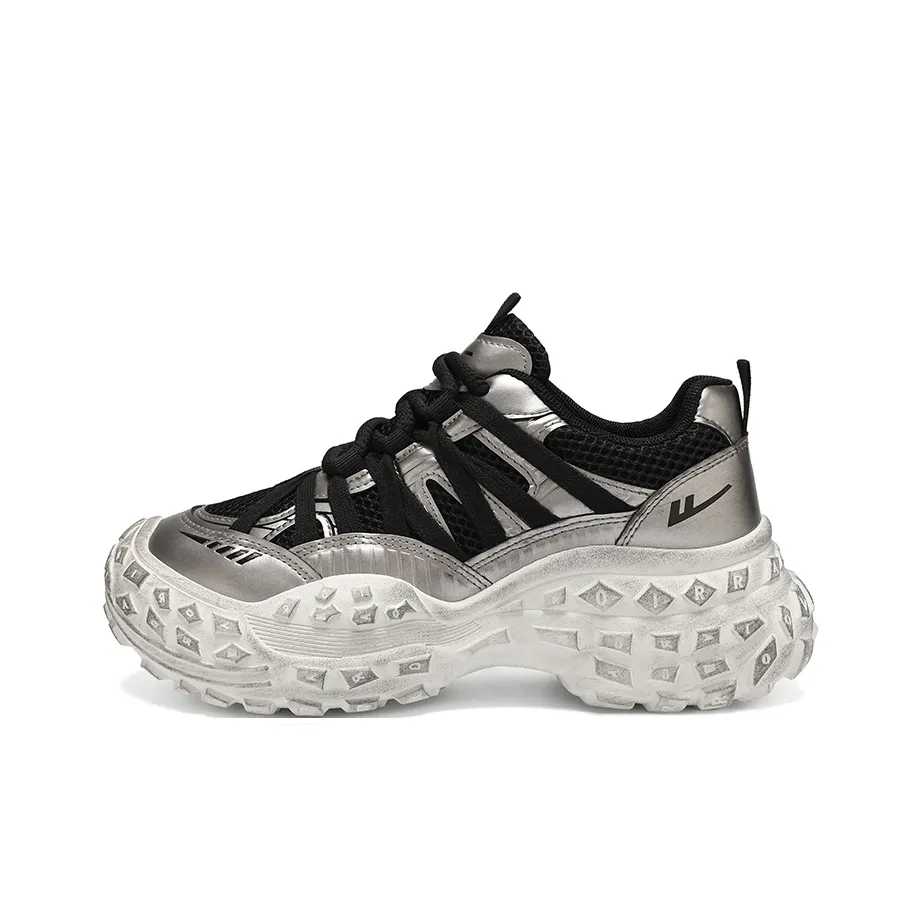 Warrior Abrasion Resistant, Breathable, Lightweight Low Top Chunky Sneakers Women's Neon Green