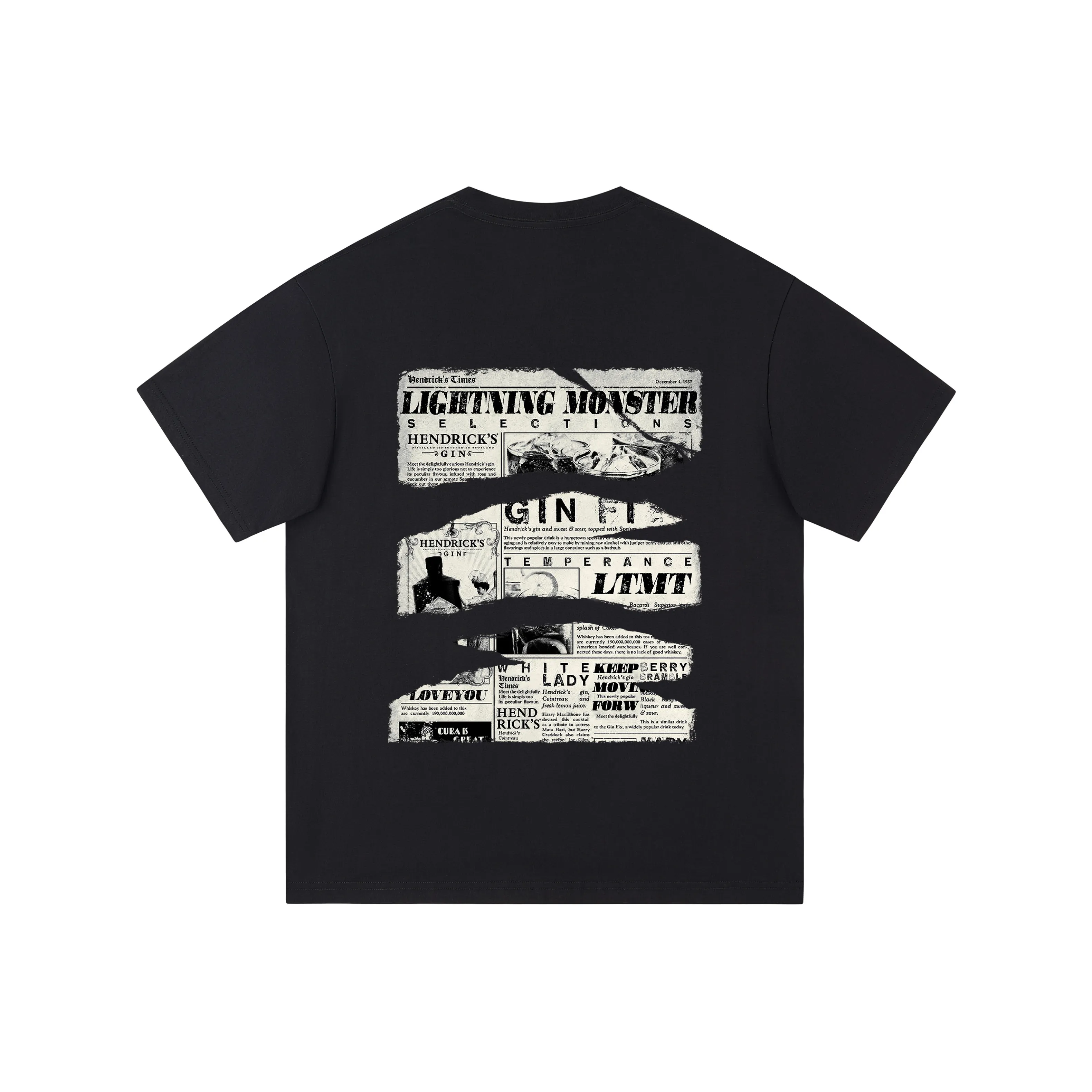 M-2020-TSR611 Classic Print Short Sleeve Round Neck T-Shirt