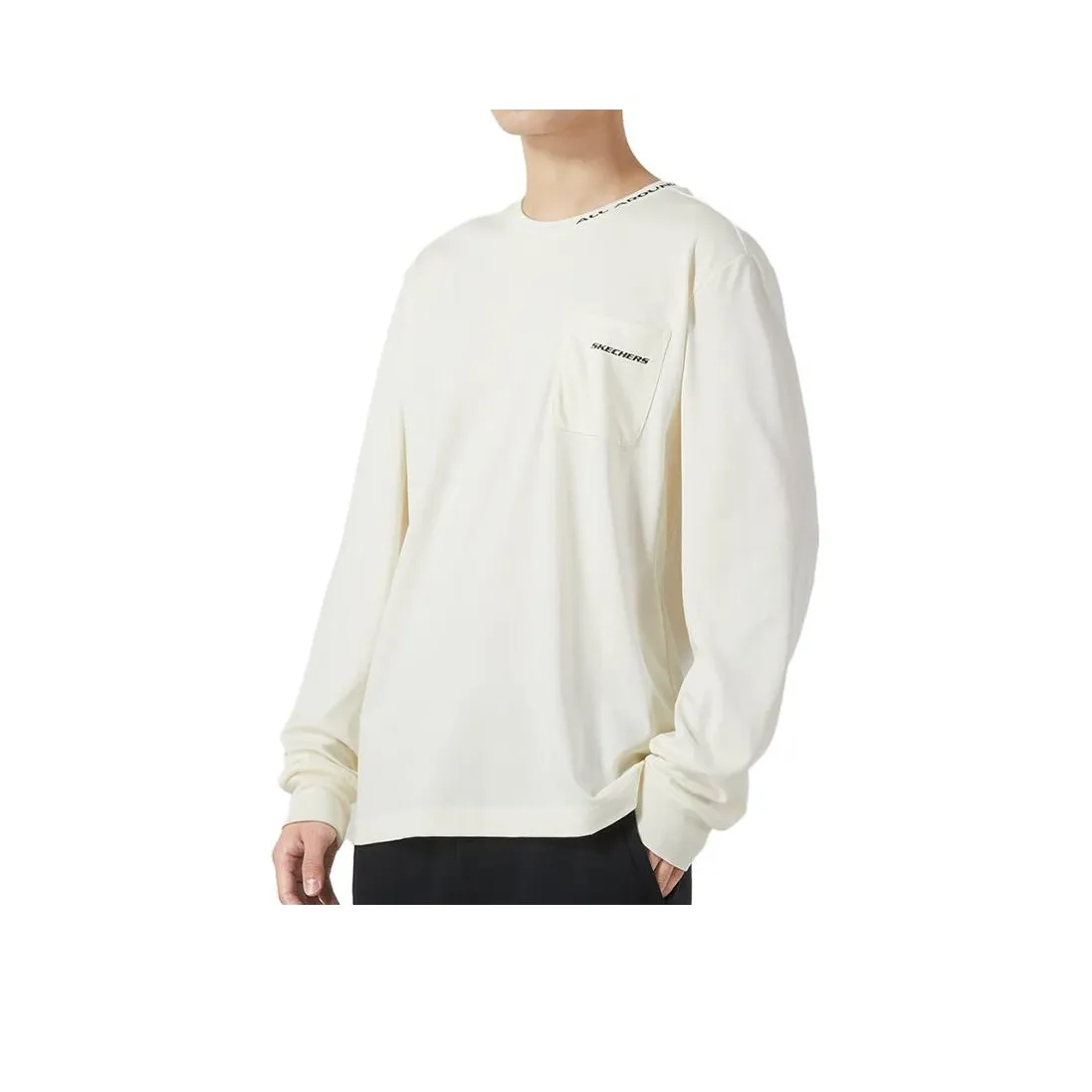 Skechers Colorful T Shirts Men's Cream Beige White