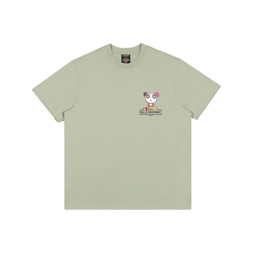 BLACKPINK X TAKASHI MURAKAMI Светло-зеленая унисекс футболка T
