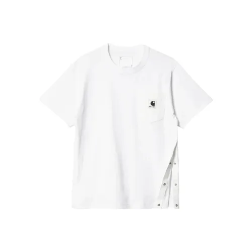 sacai X Carhartt WIP FW23 Co Branded SERIES Белый Унисекс T Рубашки