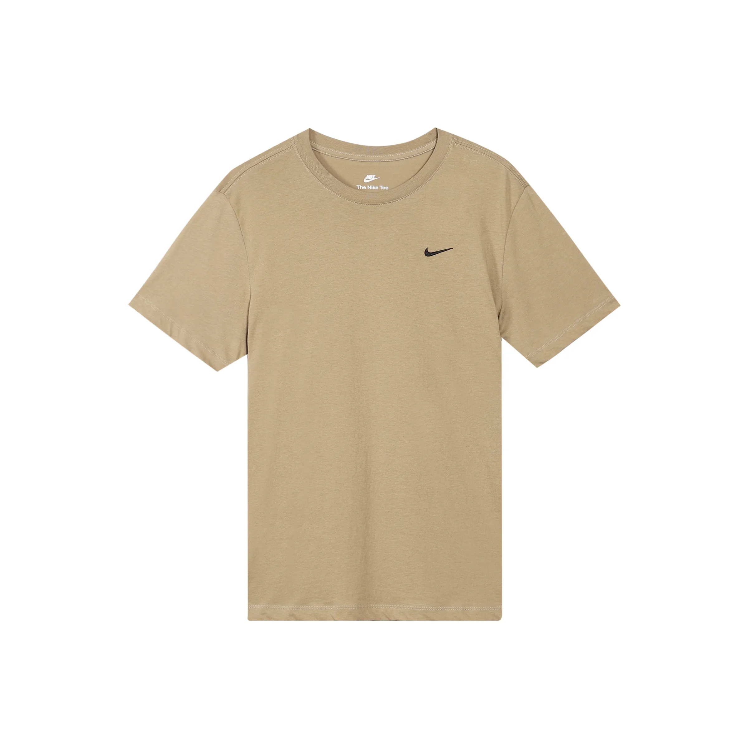 Nike Swoosh Men's Graphic Logo Breathable Crewneck T Shirt Brown