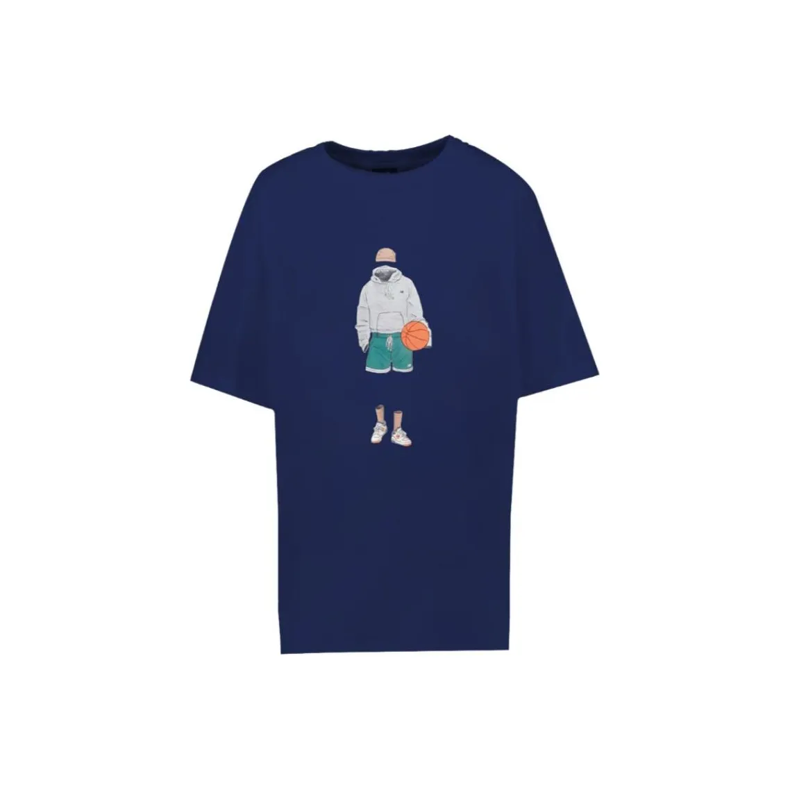 New Balance совместная футболка T Мужская Морской синий