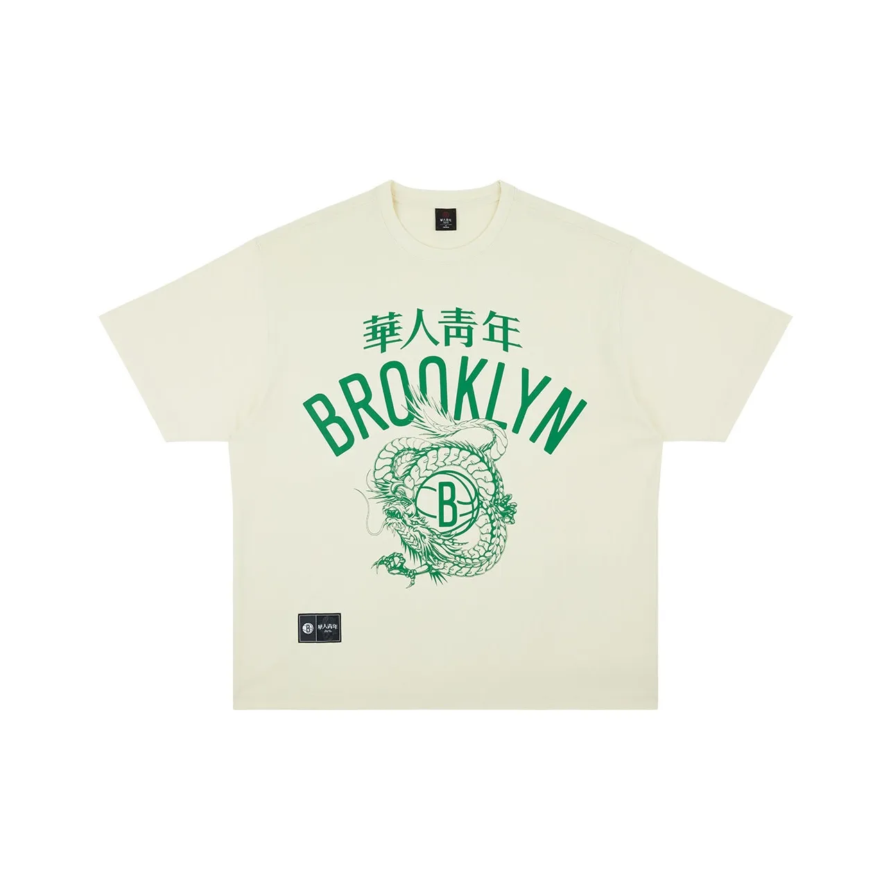 OCCUPY Chinese Youth X Brooklyn Nets Co-branded Model T-Shirts Unisex Ecru