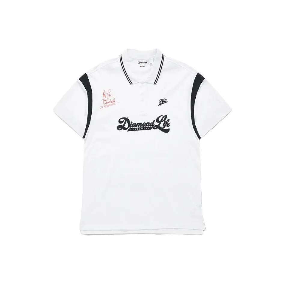 FILA FUSION BASEBALL Series T Shirts Men's Standard White WT