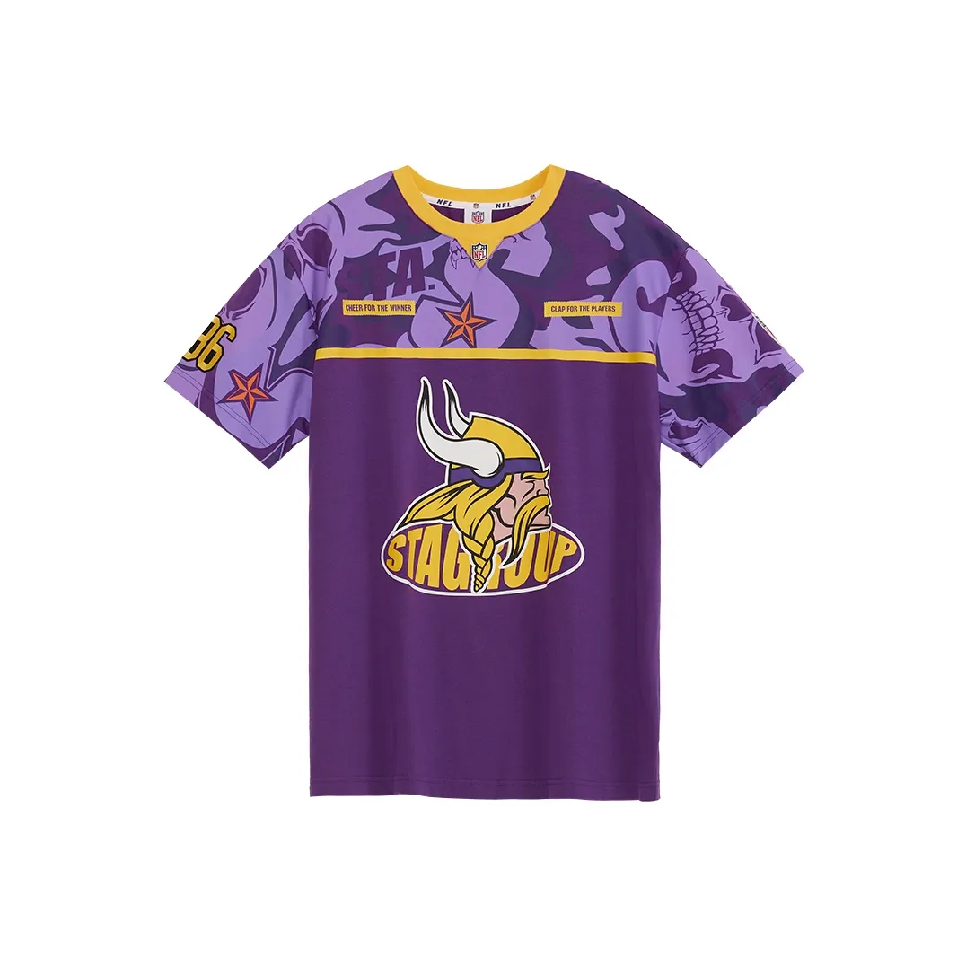 NFL X STA Co Branded Series Фиолетовые Унисекс Футболки