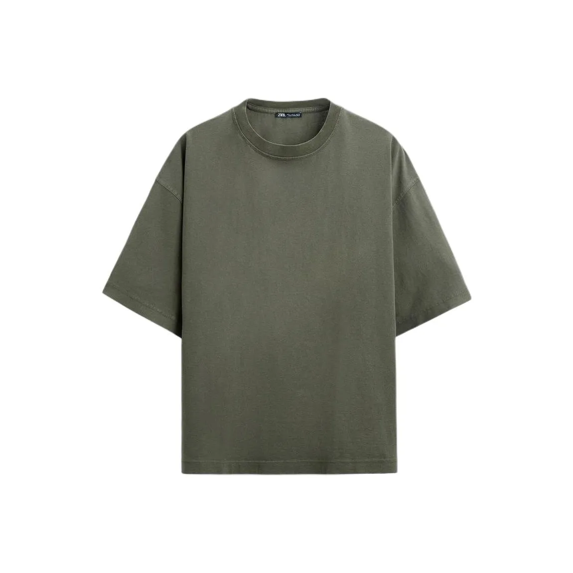 ZARA T Shirt Men's Washed Green