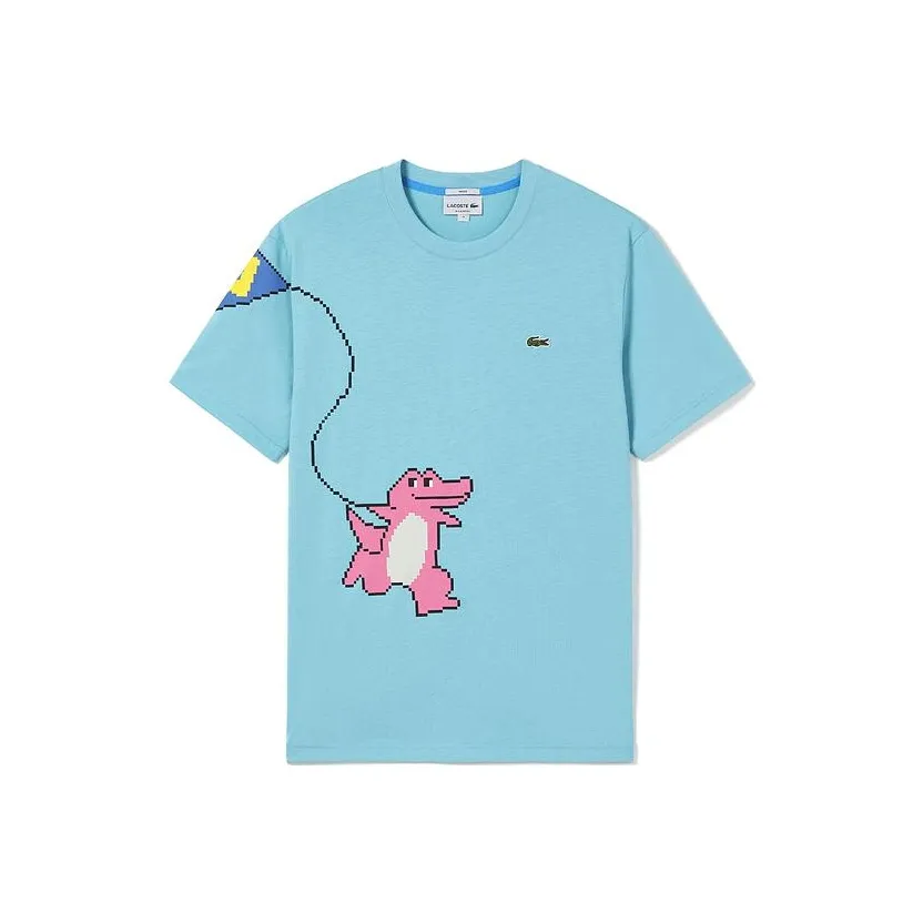 LACOSTE T Shirt Unisex Tide Blue