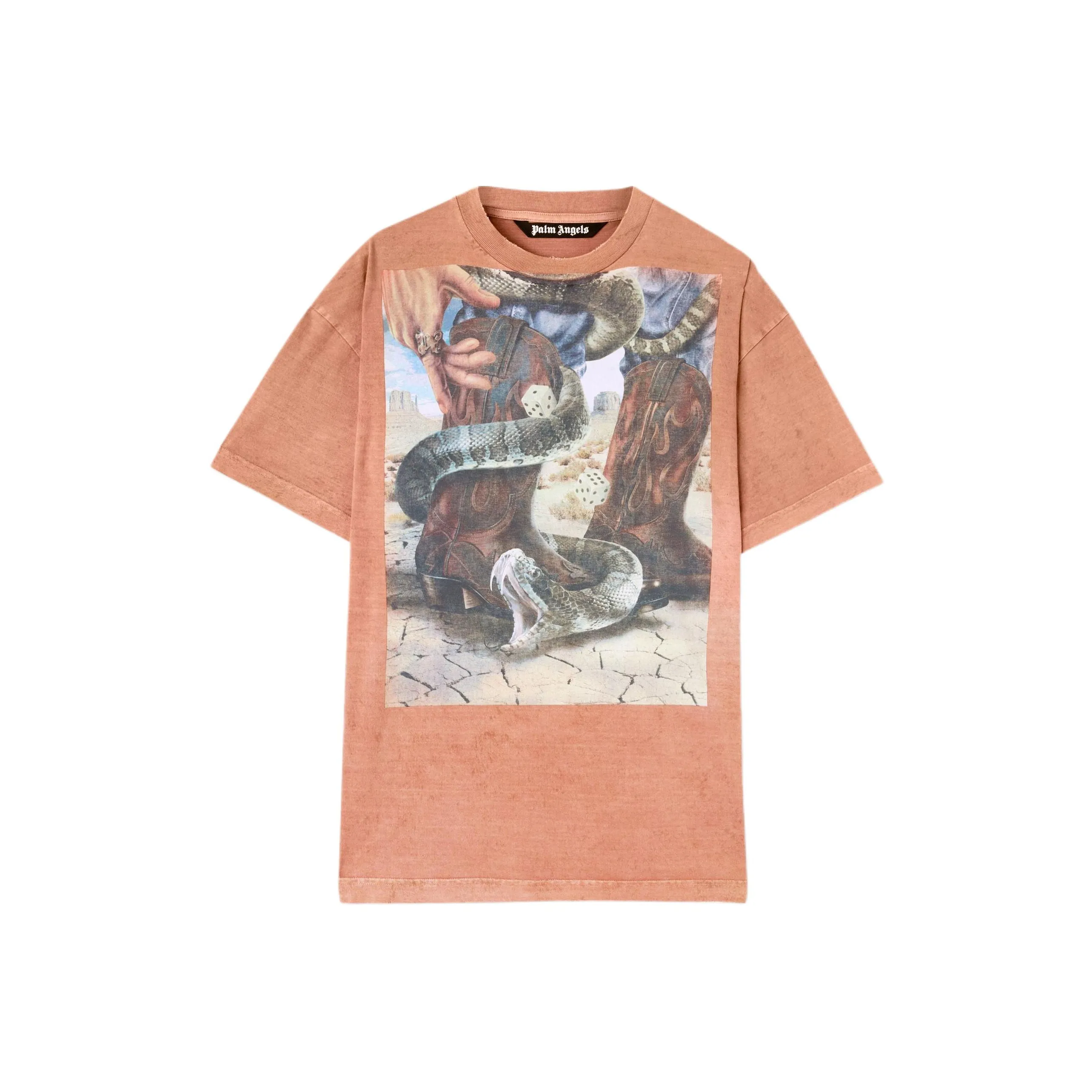 PALM ANGELS Graphic Printed Crewneck T Shirt