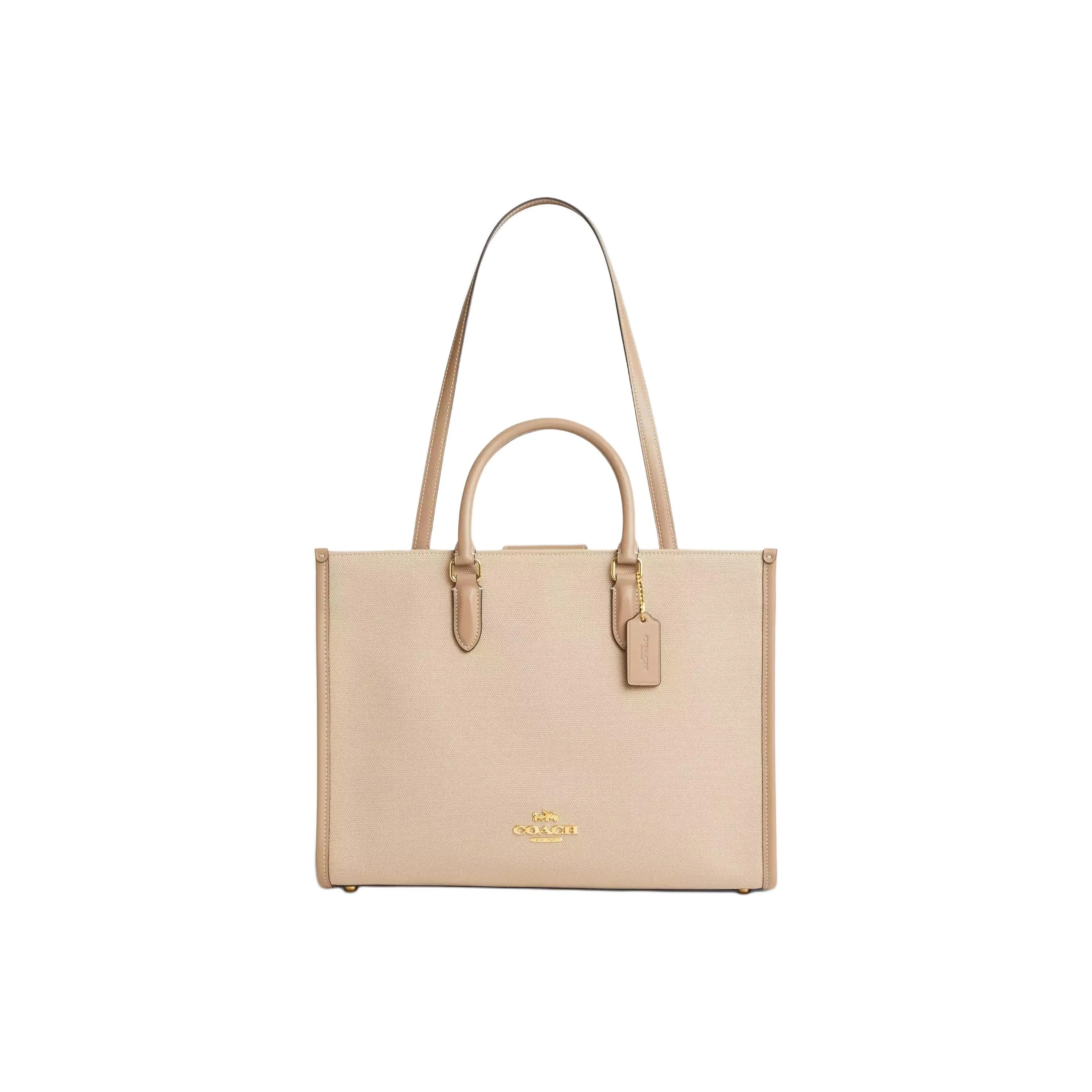 COACH Maggie Canvas Tote Bag, Shopping Bag, Handbag Tubas Women's Natural