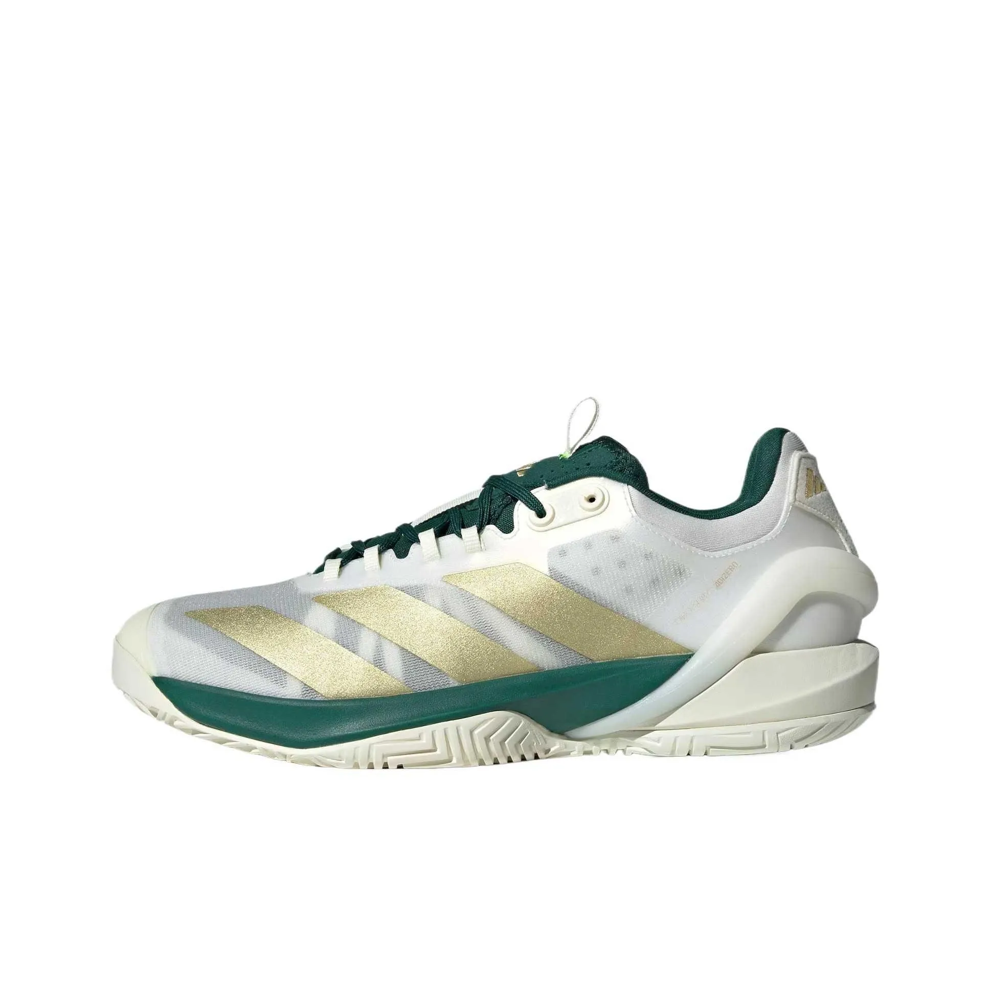 Adidas Adizero Cybersonic 2 Дышащие Низкие Кроссовки для Тенниса Мужские Белые Зеленые