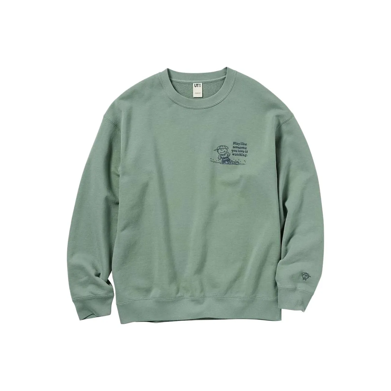 UNIQLO X PEANUTS Co branded Series T Shirts Unisex Grass Green