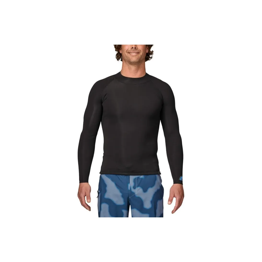 Patagonia Yulex® Regulator® Лайт Длинный Дышащий Топ Wetsuit Рубашка Мужская Черная