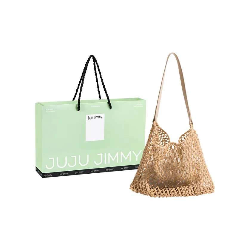 Juju Jimmy Cotton Rope Shoulder Bag Regular Women's Khaki/Black