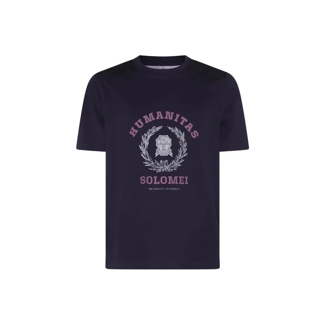 BRUNELLO CUCINELLI Фиолетовый Мужской T-Рубашки