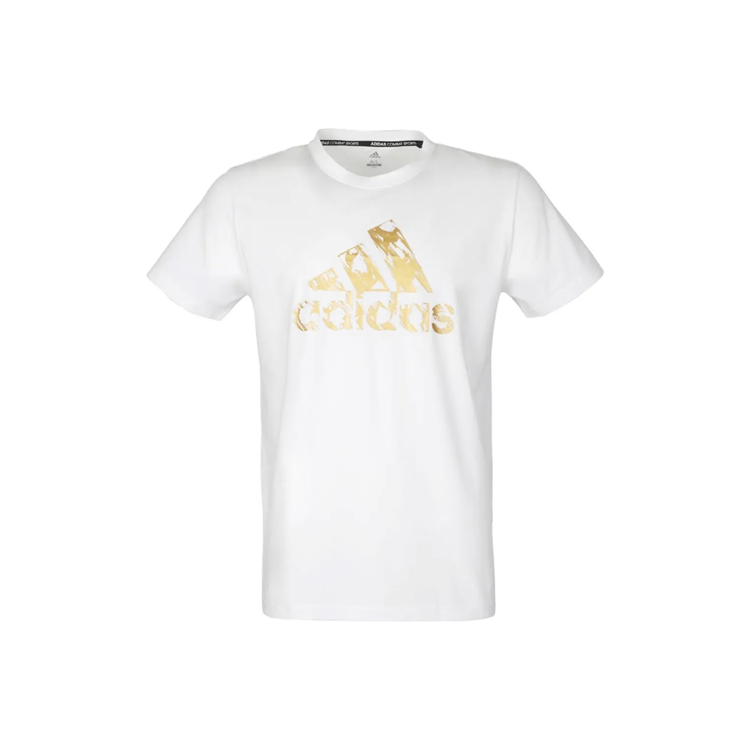 Adidas T Shirt Unisex White Gold